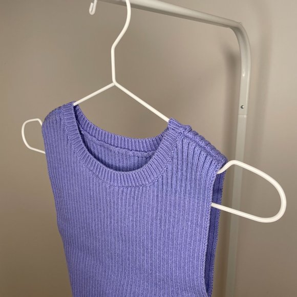 Los Angeles Apparel Heavy Knit Ribbed Crop Top - Picture 2 of 7